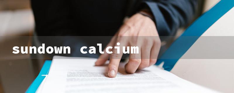 sundown calcium（Sundown Cal-Mag-Zinc）