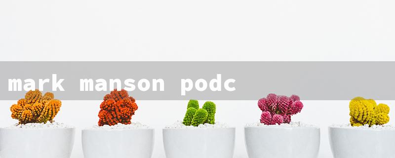 mark manson podcast