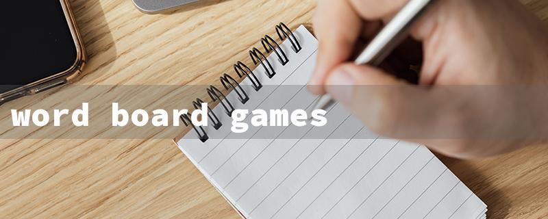 word board games for adults