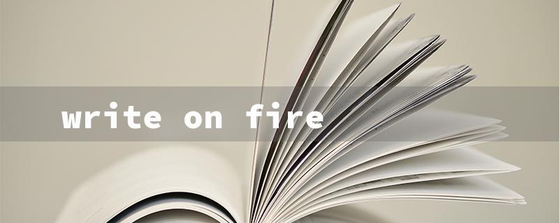 write on fire（Firefly Luc Assay）