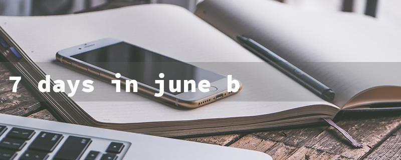 7 days in june book